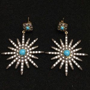 ADORNIA 14K Gold Vermeil Swarovski Crystal earrings